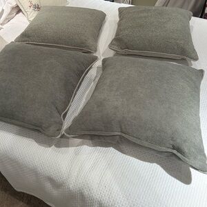 Luxurious pale green Bernhardt sofa cushions